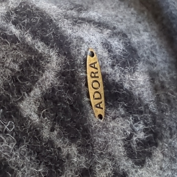 Adora, gray and black wool blend bucket hat. - Picture 3 of 6